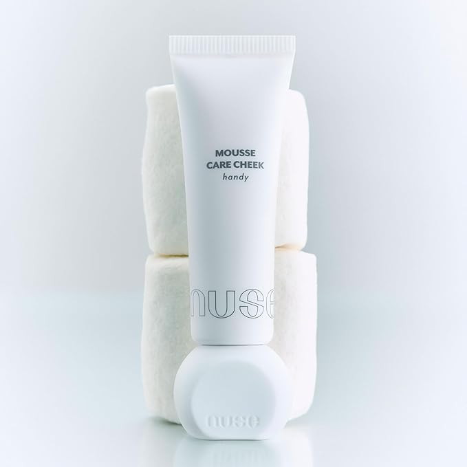 nuse Mousse Care Cheek Handy - Liquid Blush for Cheeks | Soft Color, Glowy Finish, Buildable & Watercolor Effect Blush for Natural Look | Vegan Makeup (00 Up)