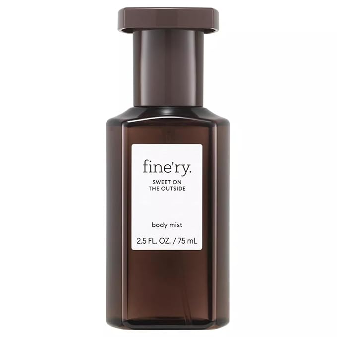 Fine'ry Vanilla Gourmand Mini Perfume Mist Hair + Body Spray for Women & Girls, Teens - Sweet on the Outside - Vanilla, Cacao Wood, Vetiver, Long-Lasting, Travel Size Fragrance Spray (2.5 Fl Oz)