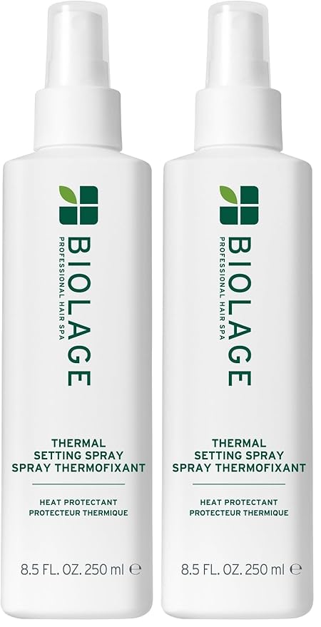Biolage Thermal Setting Spray - Strengthens Hair,Guards Against Heat Styling,Hair Spray,Vegan,Paraben-Free,8.5 Fl Oz,(Pack of 2)