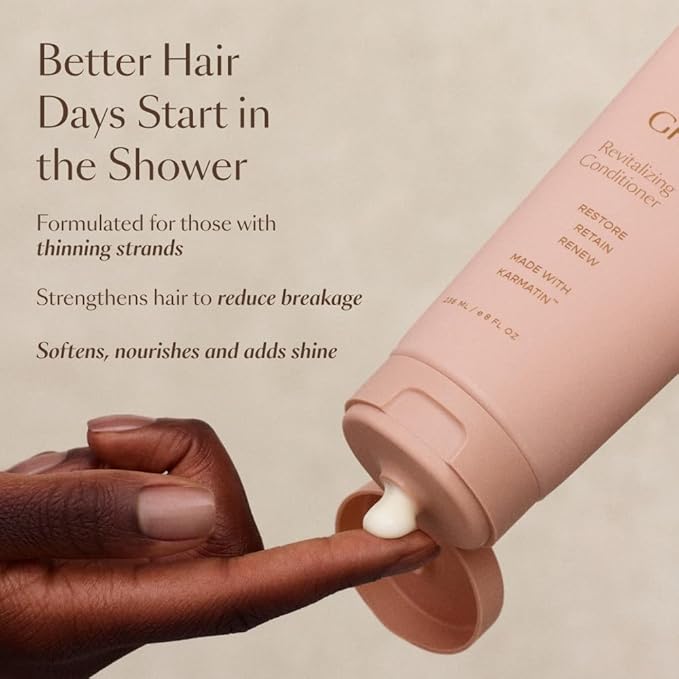 VEGAMOUR GRO Revitalizing Conditioner | Smooths, Strengthens and Adds Shine to Thinning Hair | Clean, Vegan, Cruelty-Free, Clinically Proven and Color Safe (8 Fl Oz) (Pack of 2)