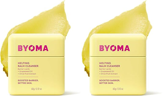 BYOMA Melting Balm Facial Cleanser-Buttery Soft Cleansing Balm for Skin Barrier Repair-Tri-Ceramide Face Wash for Sensitive Skin&All-Skin Types-Deeply Hydrated-Skin,No Oily Residue-2.12 oz,(Pack of 2)