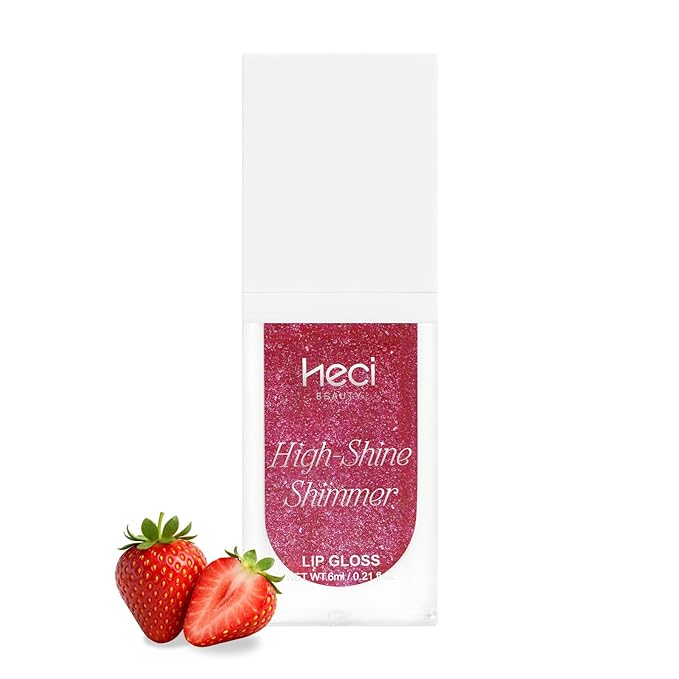 Lip Gloss, Nourishing and Hydrating with High-Shine Glimmer Finish & Sheer Wash Of Color, Vegan & Cruelty-free, 0.21 fl oz (Fuchsia)
