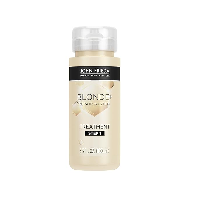 John Frieda Blonde+ Hair Repair Pre Shampoo, Treatment for Damaged Hair, 3.3 Oz