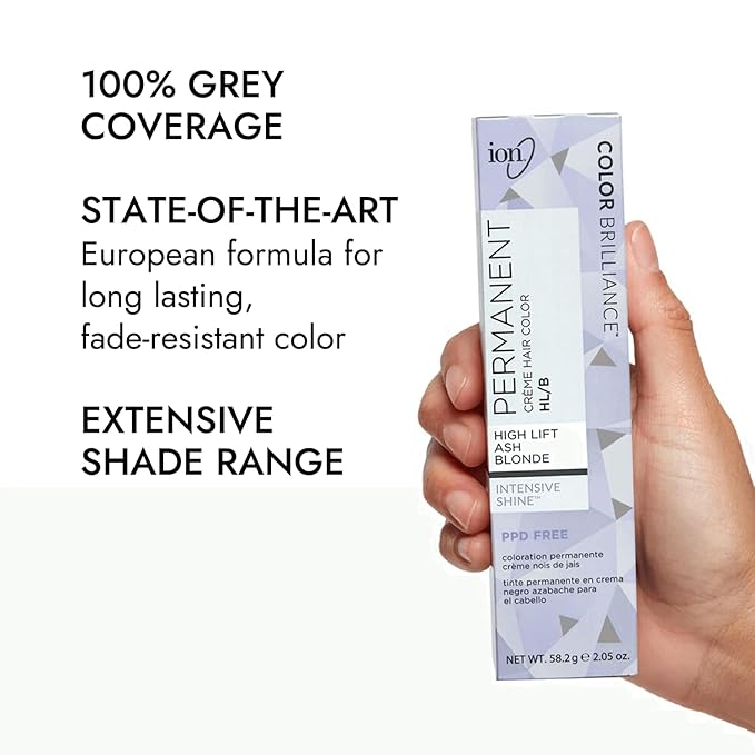 Ion Ash Blonde Permanent Creme Hair Color HL-B Hi Lift