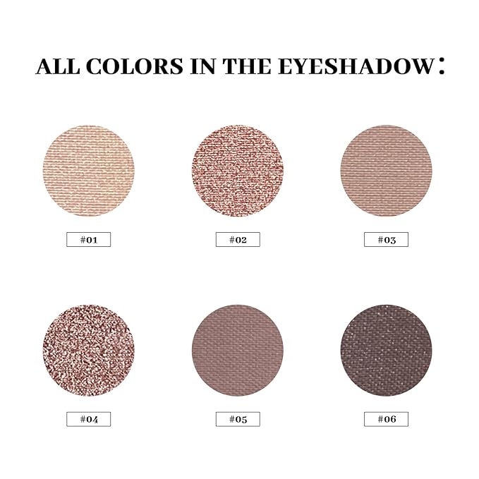 Nudes Series Mini Eyeshadow Palette, Velvety Matte Finish, 6 Nude Taupe & Brown Neutral Eye Shadows, Travel Friendly Size, Vegan, Cruelty-free,Long-lasting