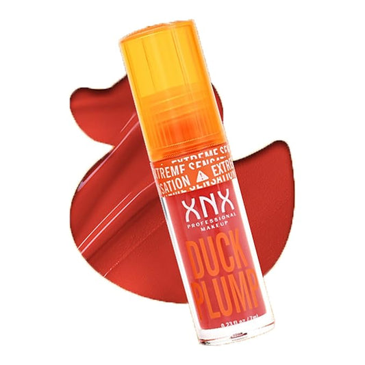 High Pigment Plumping Lip Gloss with Spicy Ginger, Vegan Lip Makeup, Hydrating Plumping Booster Moisturizing Volumizing Lip Gloss