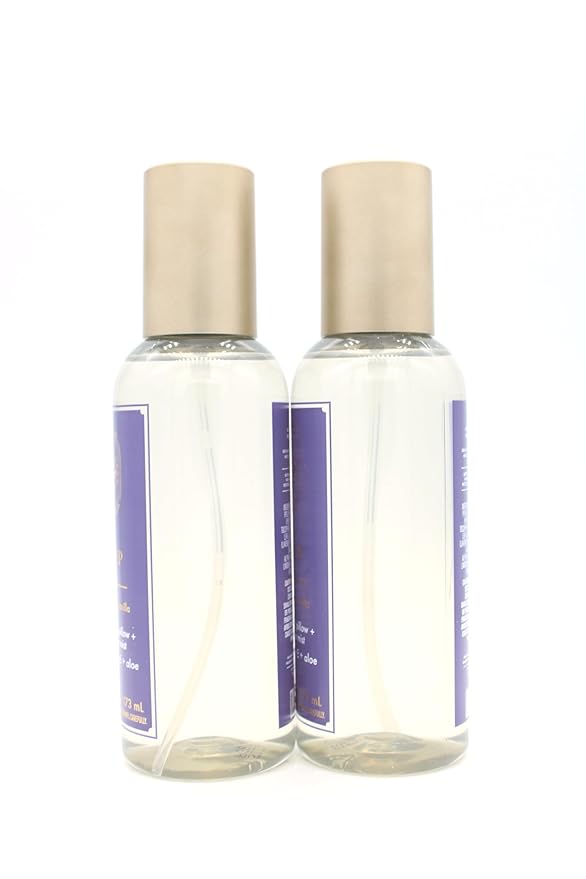 Lavender + Vanilla, Bath and Body, Pillow Mist, 5.85 fl oz each, 2 pack (Artwork, Packaging May Vary)