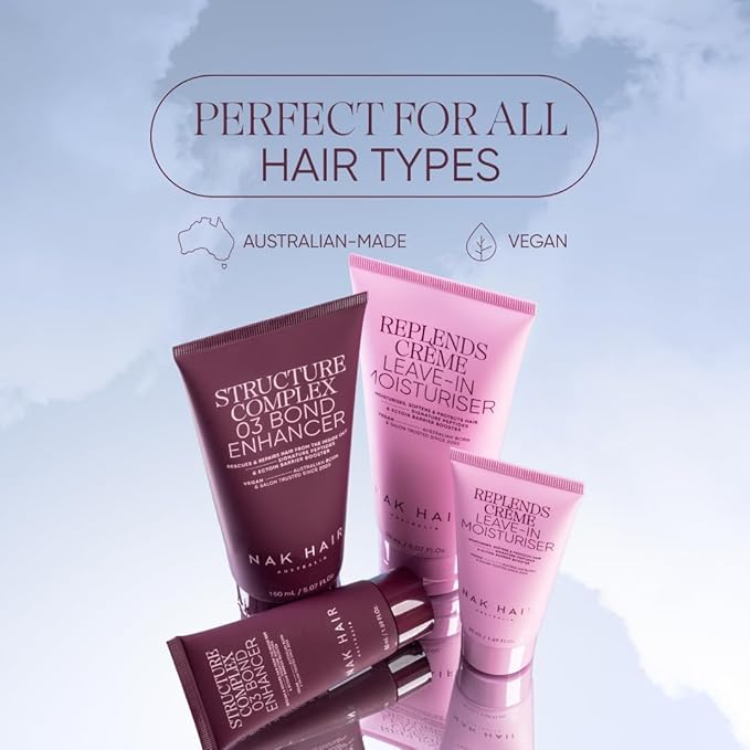 NAK Signature Replends Creme 150ml - Leave-In Hair Moisturizer Cream - Detangles, Protects & Repairs Dry & Damaged Hair with Peptides, Aloe Vera & Baobab - Vegan & Cruelty-Free