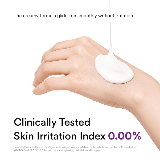 Collagen Wrapping Peel Off Facial Cream Mask with Jelly Brush, For Elasticity, Hydrating, Hydrolyzed Collagen & Peptide, Glass Skin, Korean Skincare, 2.73 Fl Oz