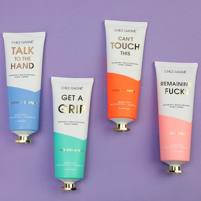 Vegan Hand Cream for Dry Hands - Get A Grip - Sea Salt Citrus and Neroli 3.4oz Non-Greasy Moisturizing Hand Lotion - Made in California - Paraben, Sulfate & Phthalate Free - Luxury Clean Beauty Gift