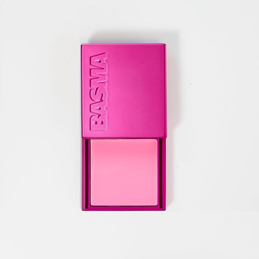 BASMA Beauty Cream Blush for Cheeks, Buildable Non-Sticky Cream Blush Makeup, Long-Lasting Cheek and Lip Tint with Vitamin E, Aloe Vera & Rosemary Extract, Gluten-Free Vegan (1, Bubble Gum Pink)