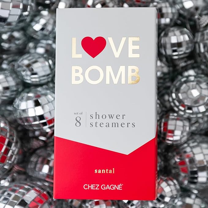 Aromatherapy Shower Steamers - Love Bomb - Santal, Set of 8 - Vegan, Cruelty-Free, Made in USA - Paraben, Sulfate & Phthalate-Free - Romantic Gift, Love Gift, Anniversary