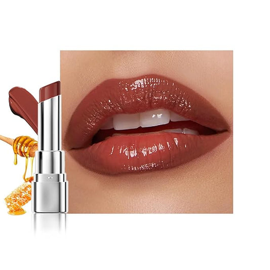 Honey Tinted Lip Stain Lip Gloss, Sheer Hydrating Lip Balm, Moisturizing Lip Color for All Skin Tones, Nourishing Lipstick with a Hint of Natural Black Cherry Tint (A01)