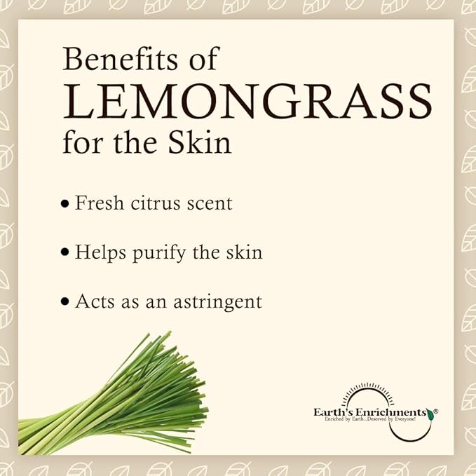 Sugar Scrub USDA Organic and Vegan, Lemongrass Body Scrub with Shea Butter, Refreshing, Gentle Exfoliant, Great for Rough, Dry Skin, Lips, Feet and Elbows, Coconut Oil and Avocado Oil, 16oz