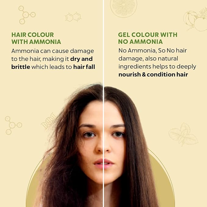 Indus Valley Natural Organic Damage Free Gel Hair Color | Hair Dye, Ammonia Free, Vegan & Cruelty Free | Up to 100% Gray Coverage, Long Lasting Results |Dark Blond 6.0 (20gram+200ml)