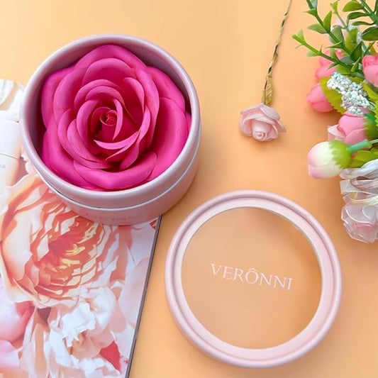 Pink Rose Petal Blush, 3D Rose Makeup Flower Petal Blush for Cheeks, Natural Glowing Redness Long Lasting Buildable Color, Contouring and Brightening, Makeup Powder blusher as Festival Gifts(#02)