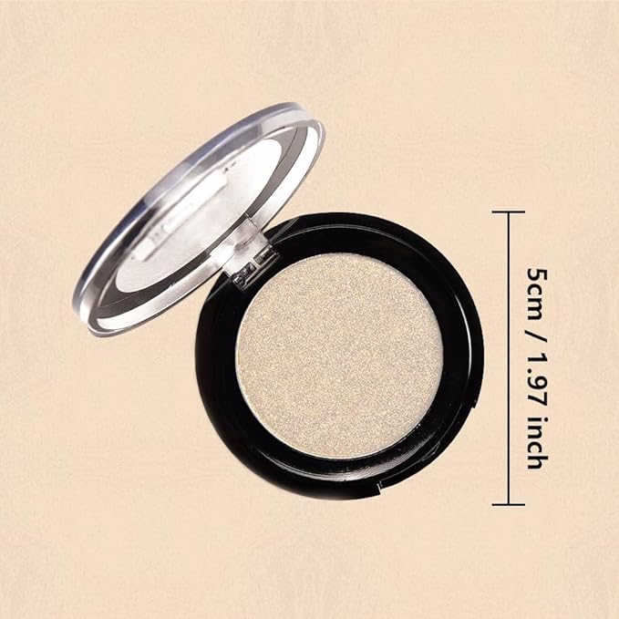 Monochrome Cream Glittle Eyeshadow Palette Makeup, Light Brown Shimmer Single Shimmer Eye Shadow for Older Women, High Pigment Natural Sombras Crema Para Ojos, Talc, Paraben & Cruelty Free