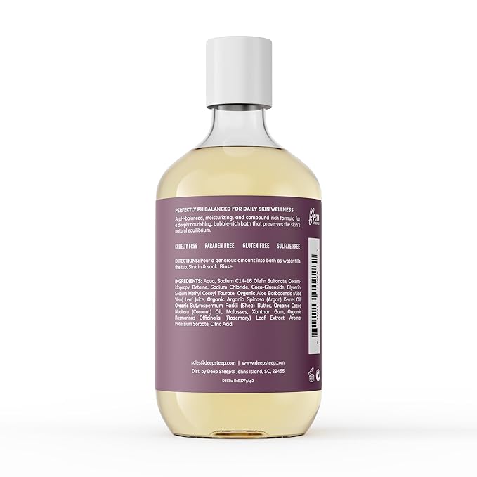 Deep Steep Bubble Bath, Fig Apricot 17 oz (Pack of 2) – Hypoallergenic, Clinically Tested Soothing Soak with Shea Butter & Argan Oil – Sulfate-Free