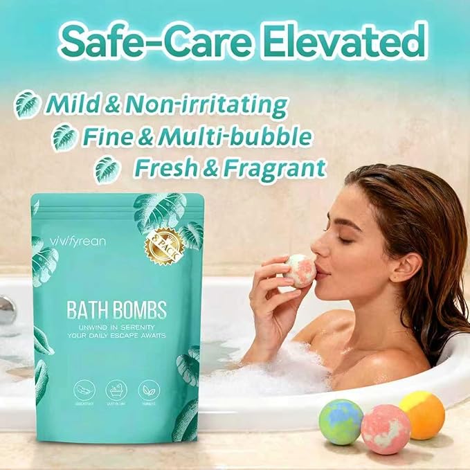 Bath Bombs for Women Gift Set, 8 Organic Bath Bombs Easter, Birthday Gifts for Women, Girls, Adults, Relaxation Home SPA Bubble Bath, Self Care for Wife, Mother, Girlfriend, Easter Basket Stuffers
