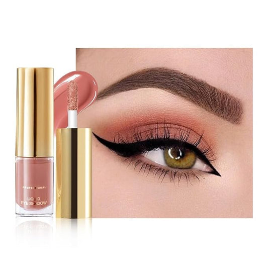 Warm Rose Matte Liquid Metallic Eyeshadow, Longwear Eye Shadow Makeup For Older Women, Buildable Highly Matte Eye Shadow Cream in Finishes, Vegan & Cruelty-Free, (04#Warm Rose)