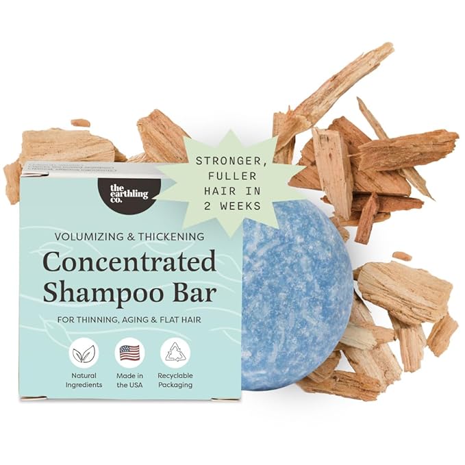 The Earthling Co. Shampoo Bar - Promote Hair Growth, Strengthen & Volumize All Hair Types - Paraben & Sulfate Free formula with Natural, Vegan Ingredients for Dry Hair (Cool Breeze, 3 oz)