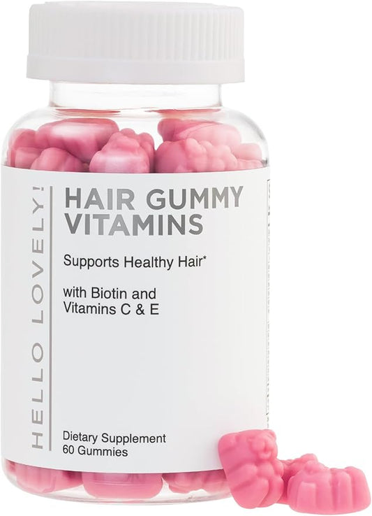 Hair Vitamins Gummies for Hair Growth - Best Multivitamin Supplement for Hair, Skin & Nails with 5000 mcg Biotin per Serving - Supports Thicker, Stronger Hair Women & Men - Berry Flavor - 60 Gummies