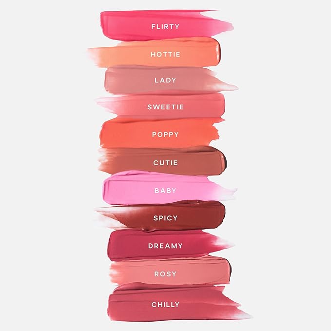 Saie Dewy Glow Duo - Dew Liquid Blush - (.40 oz, Hottie), Glossybounce Lip Gloss-Oil Hybrid (.17 oz, Splash) - Hydrating, Vegan Makeup for Radiant Cheeks & Lips
