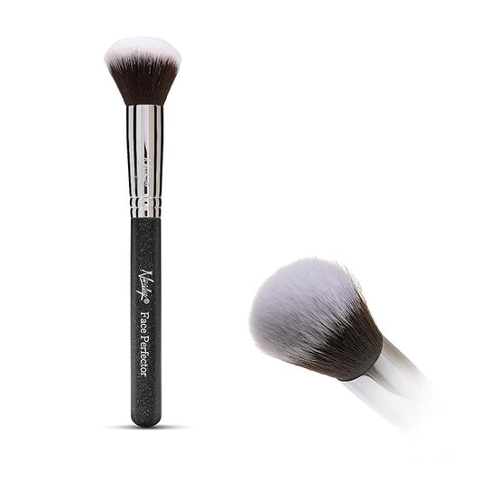 Nanshy Face Perfector Blush Brush - Bronzer Brush & Contour for Powder & Cream Face Makeup Application & Blending - Fluffy Highlighter Brush - Vegan & Cruelty-Free - Black