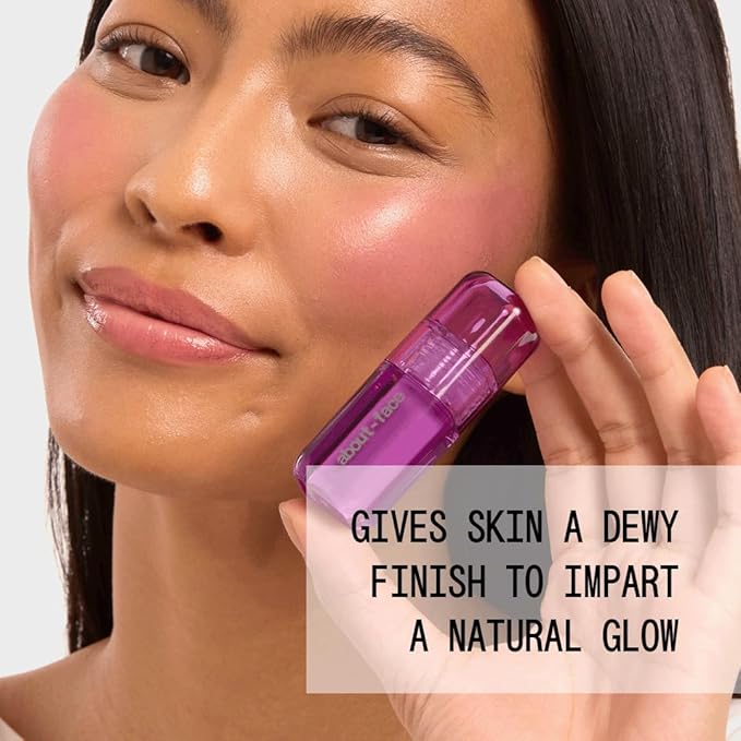 about-face Blush Rush Liquid Blush – Hydrating, Buildable Formula with Jojoba Oil, Hyaluronic Acid, and Squalane – Long-Lasting Dewy Finish – Vegan & Cruelty-Free(Jump Start – Vivid Lilac)