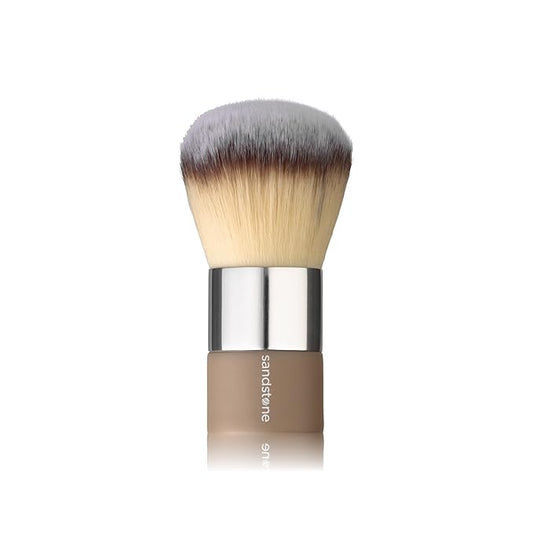 Sandstone Scandinavia Kabuki Brush – Dense Makeup Brush for Powder & Foundation – Ultra-Soft Vegan Bristles – Cruelty-Free