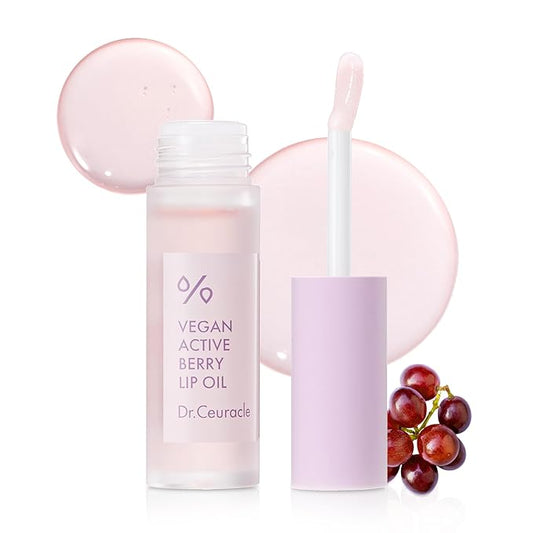 Dr.Ceuracle Vegan Active Berry Lip Oil - Moisturizing Lip Gloss for Dry, Chapped Lips, Long-Lasting Glow, Korean Skincare for Stocking Stuffers (4.5ml / 0.15 fl. oz.)