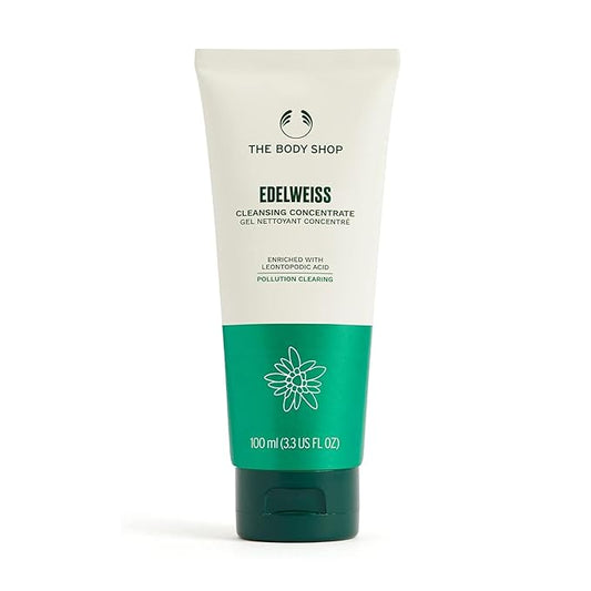 The Body Shop Edelweiss Cleansing Concentrate – Facial Cleanser – Gently Cleanses Tired, Dehydrated Skin– Vegan – 100ml