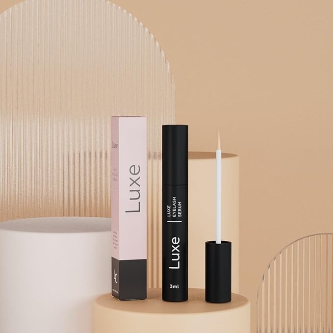 Luxe Cosmetics Eyelash Serum (3mL) Eyelash Growth Serum for Thicker, Longer & Fuller Lashes - Premium Lash Growth, Volume Lashes - Visible Results After 4 Weeks - Suitable for All Eyelashes