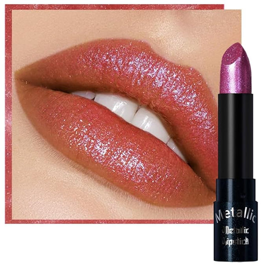 Kaely Glitter Metallic Lipstick Makeup, Shimmer Metallic Lipsticks for Women, High Pigmented Lip Gloss Long Lasting Waterproof Smudge Proof, Vegan & Cruelty-Free, 11