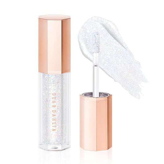 DEARDAHLIA Paradise Shine Eye Sequins (Crystal Trance) - Lightweight Liquid Glitter Eyeshadow, Minimal Fallout, High-Shine Pearl Finish, Lightweight, Blendable, Vegan Korean Eye Makeup. 0.14 oz