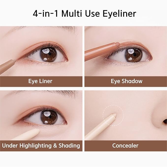 BBIA Last Auto Gel Eyeliner 17 Color – Multi-Use Longwear & Waterproof Mechanical Eye Liner Easy Drawing with Smooth Texture Smudge-Resistant Shadow & Glitter Vegan Korea Eye Makeup (05 SOUL BROWN)
