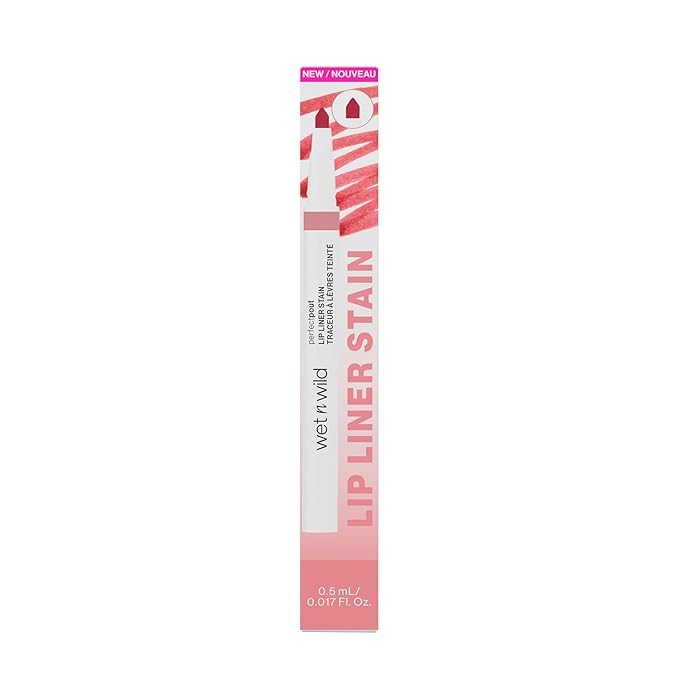 wet n wild Perfect Pout Lip Liner Stain, Long-Lasting Transfer-Proof Formula with Blade-Like Applicator for Precision & Full Lip Coverage, Vegan & Cruelty-Free - I'm Blushing