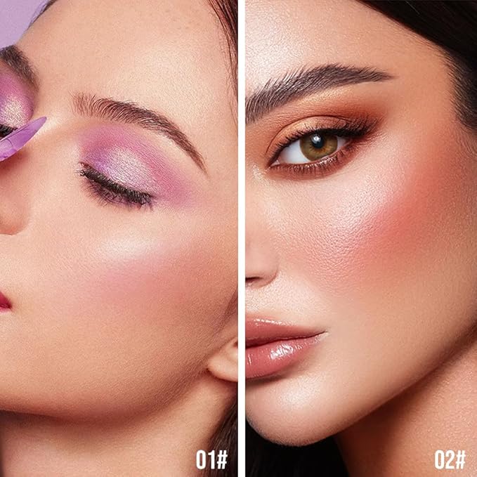 All-in-One Makeup Palette – 9 Color Matte & Pearlescent Eyeshadow, 4 Color Shimmer Highlighter, 2 Color Buildable Blush – Long Lasting, Blendable Face & Eye Makeup Kit (02#, 1 Count (Pack of 1))