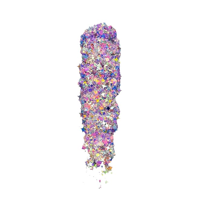 Lilac Purple - Holographic Chunky Glitter Gel for Body, Face, Hair - Vegan & Cruelty Free - Electric Bliss Beauty - Uses Include: Festival Rave Makeup Holidays Cheerleading & More