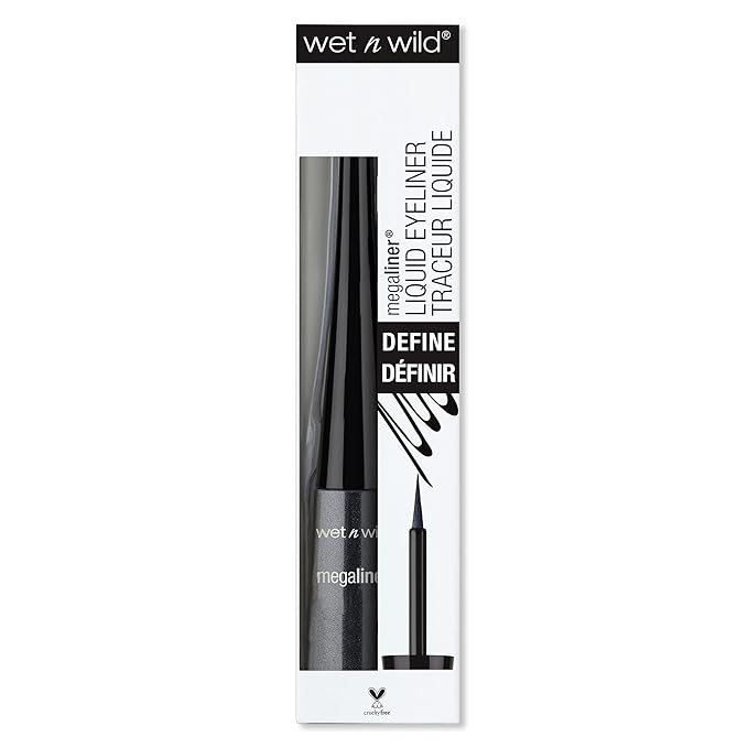 wet n wild MegaLiner Liquid Eyeliner - Black (packaging) (Pack of 2)