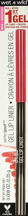 wet n wild Lip Liner Perfect Pout Matte Retractable Gel Lip Liner Pencil, Red The Scene (Pack of 4)
