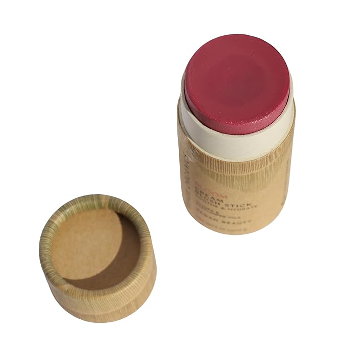 Vegan Blush Stick - Hydrating, Multi-Use Cream Blush for Cheeks, Natural, Organic ingredients, Plastic-free packaging | River Organics 0.50 oz. (Bloom)