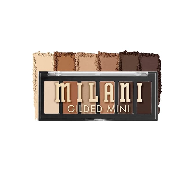 Milani Gilded Mini Eyeshadow Palette with 6 Matte & Shimmer Hues - Whiskey Business