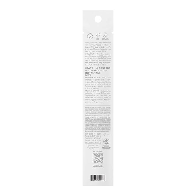 e.l.f. Instant Lift Waterproof Brow Pencil, Long-Lasting Eyebrow Pencil For Grooming & Shaping Eyebrows, Vegan & Cruelty-free, Taupe