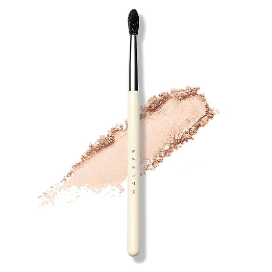 HALEYS Beauty Crease Eyeshadow Makeup Brush, Medium Fluffy Tapered Blending Brush for Eye Shadow & Highlighter Make Up, Seamless Application for Cream & Powder, Vegan & Cruelty Free