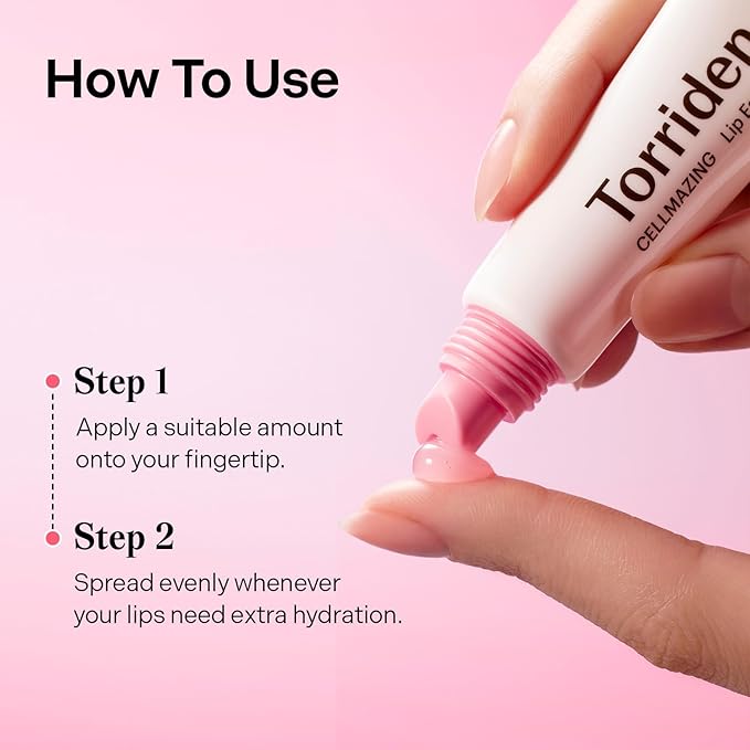 Torriden CELLMAZING Lip Essence 11ml (0.37 fl.oz) | Volumizing, Plump, Smooth, and Moisturized Lips | Collagen, Peptide | Hydrating Korean Lip Balm