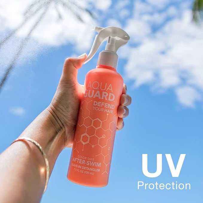 AQUA GUARD After-Swim UV Leave-In Detangler – Quick & Easy Detangling After Every Swim – Paraben & Gluten Free, Vegan, Color Safe, Leaping Bunny Certified
