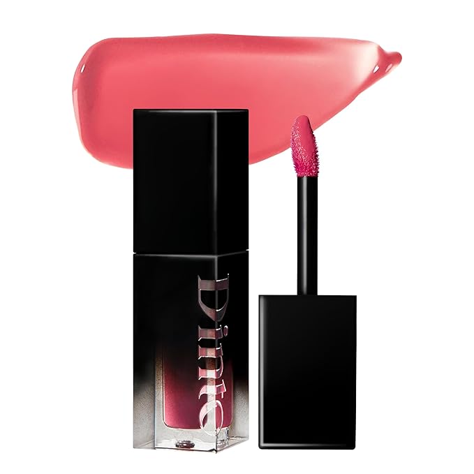 DINTO Blur-Glowy Lip Tint - Glossy Finish, Hydrating, Long Lasting, Lightweight Texture, Non-Sticky, Vegan & Cruelty-Free, K beauty (215 Munia, 0.11 fl.oz) (30 colors)