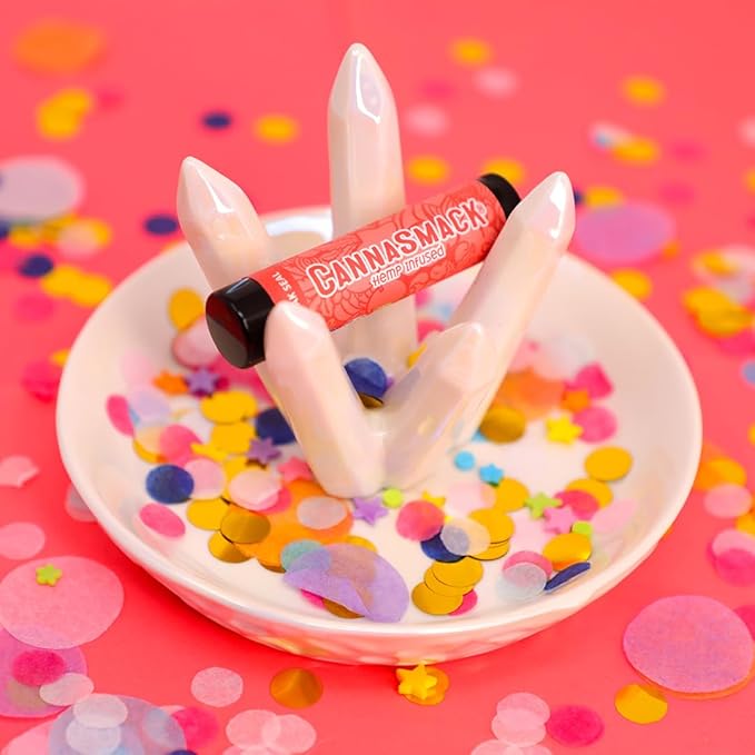 CannaSmack Natural Hemp Lip Balm - Peach Flavor - Beeswax and Natural Botanical - Hydrating, Moisturizing