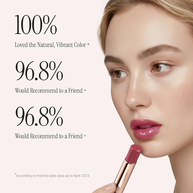 athé Authentic Lip Balm – Tinted, Moisturizing & Plumping, Long-Lasting Color, Non-Sticky, Vegan & Cruelty-Free